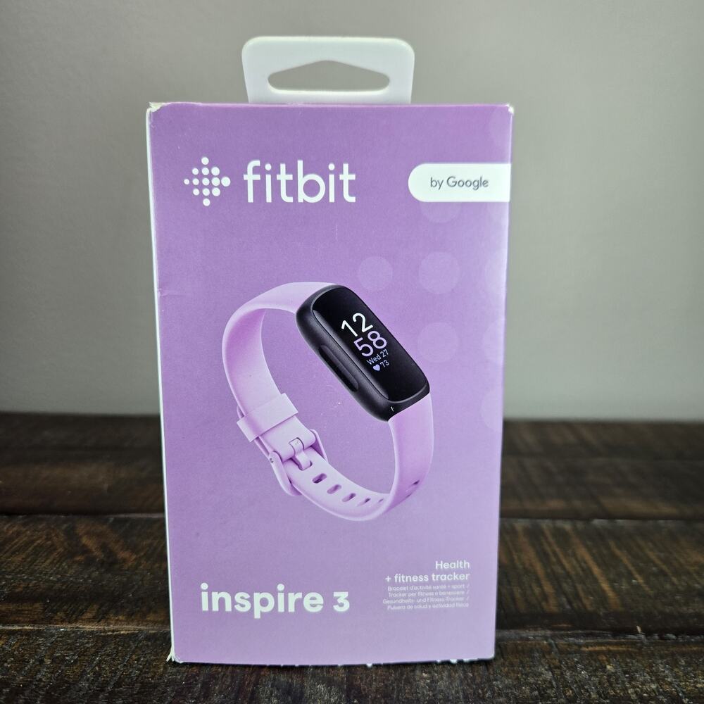 Fitbit Inspire 3 Heart Rate Monitor Health & Fitness Tracker Lilac Bliss Open